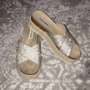 Steve Madden Rhinestone Platform Sandals